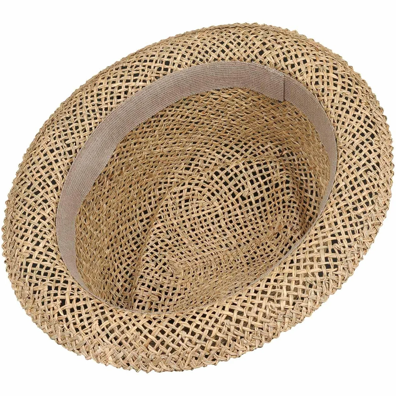 LIPODO Coyuca Vented Pork Pie Cappello di Paglia 100% Estivo Uomo Donna Made in Italy