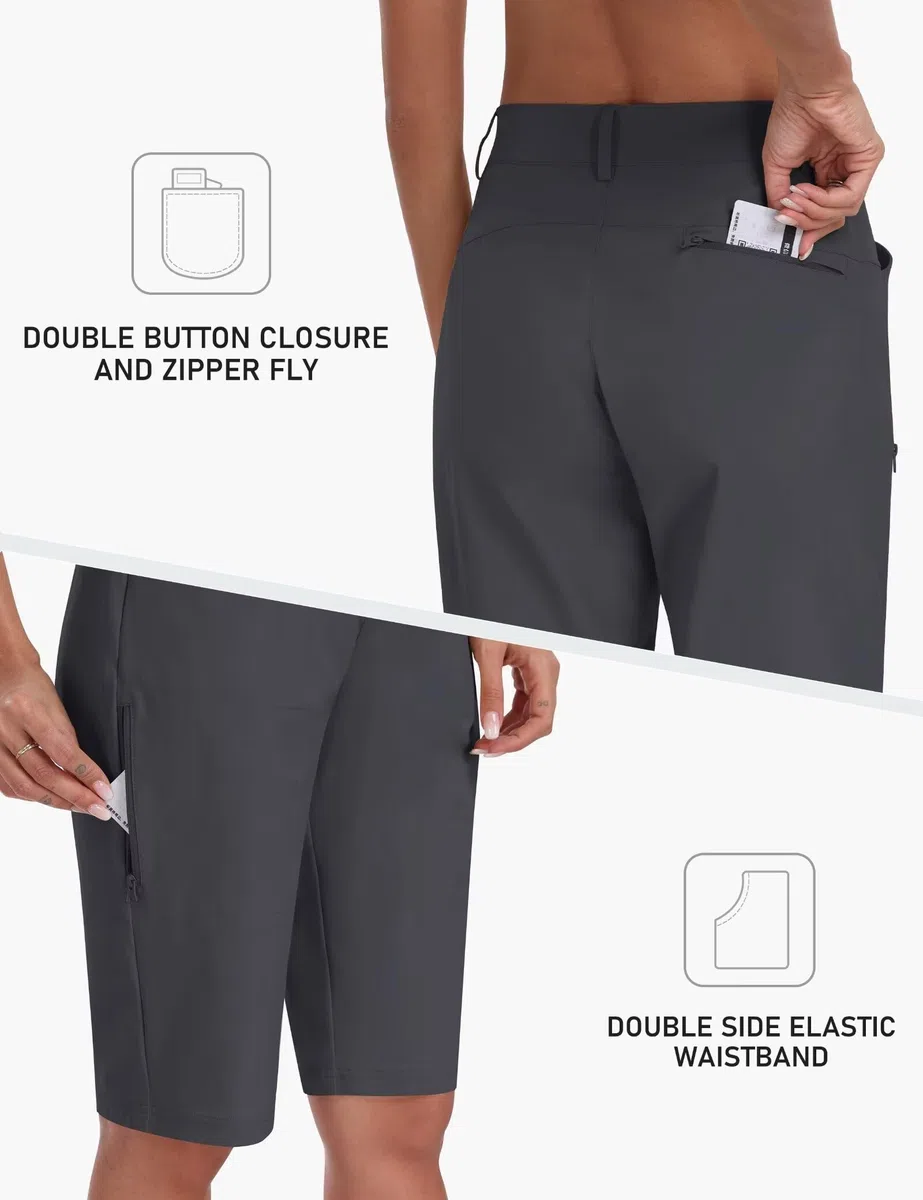MoFiz Pantaloncini Donna Cargo Shorts Corti Trekking Shorts Estivi Pantaloni per Sport Campeggio Viaggi Tennis Pallavolo