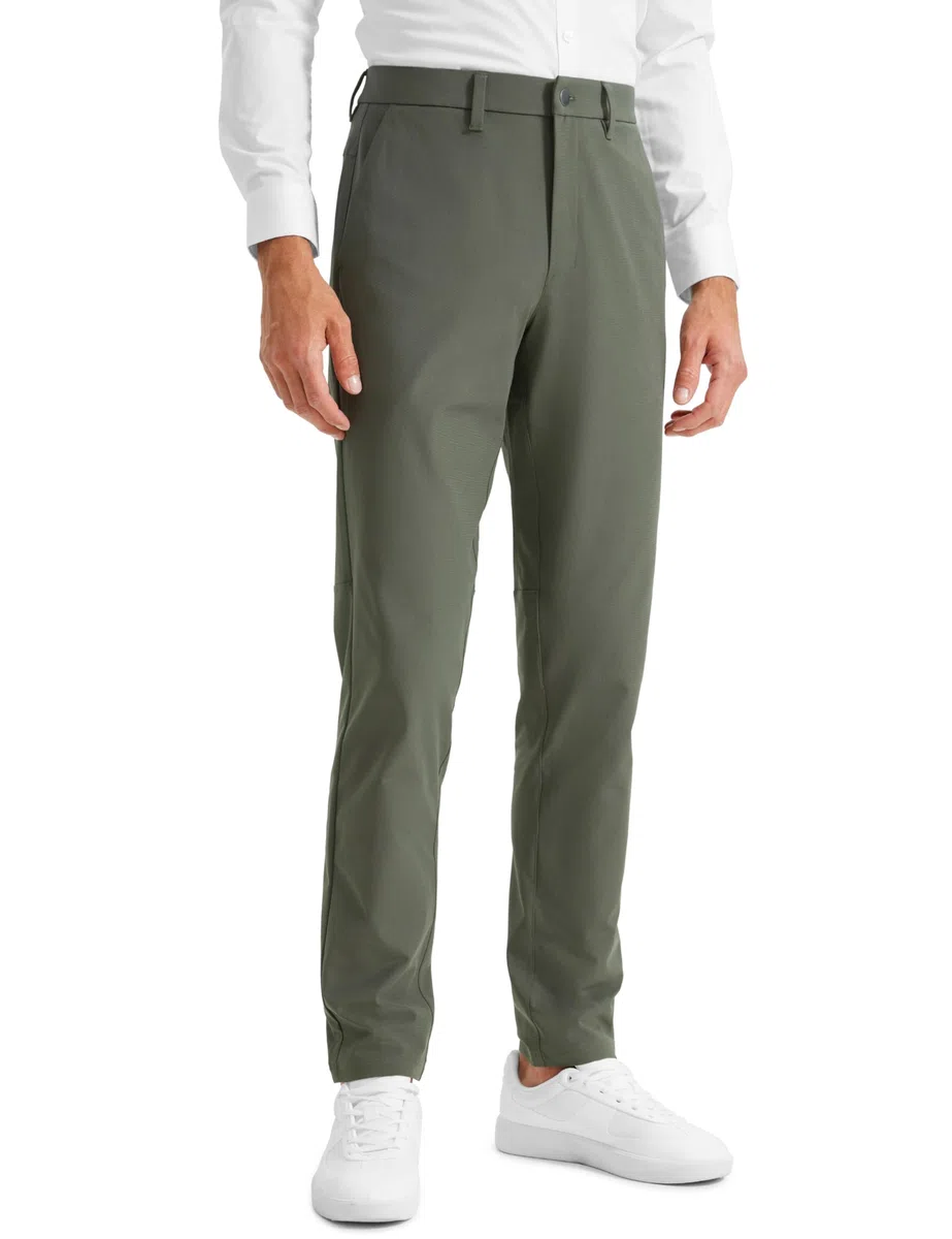 CRZ YOGA Pantaloni da Golf da Uomo Comodi Leggeri Asciugatura Rapida Traspiranti Elasticizzati con Tasche - 76cm Verde Militare Chiaro 54