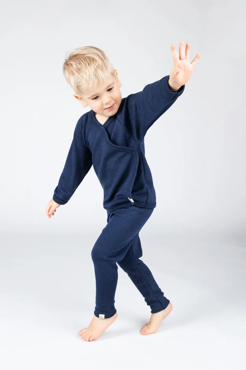 Engel Leggings da bambino in lana merino | 70% lana (kbT), 30% seta