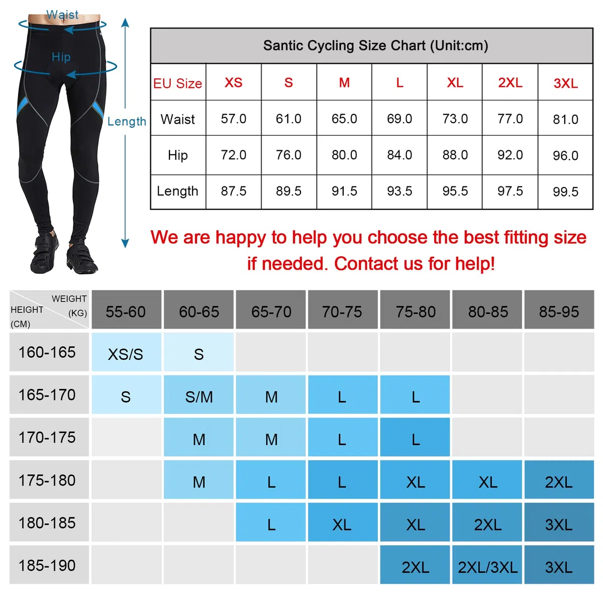 Santic Pantaloni Ciclismo Uomo Lunghi Imbottiti Pantaloni Ciclista Uomo Pantaloni Bici
