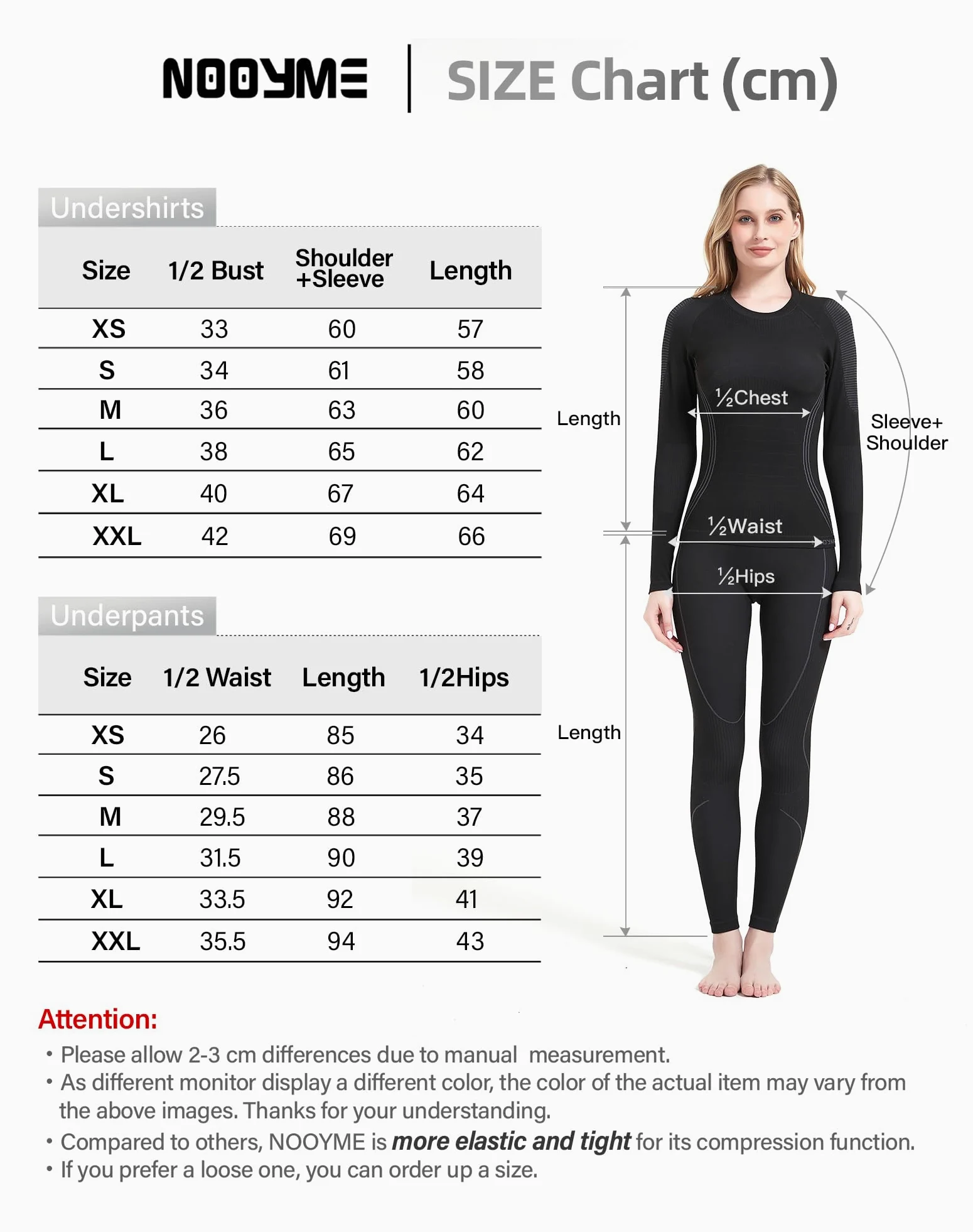 NOOYME Intimo Termico Donna Biancheria Intima Termica Funzionale Donna Pantaloni e Maglia Termica Traspirante Asciugatura Rapida per Sci Corsa Palestra