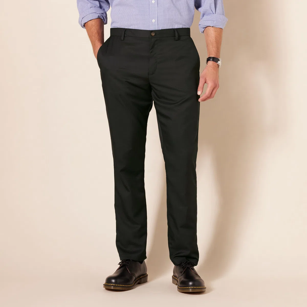 Amazon Essentials Uomo Pantaloni Eleganti Aderenti Piatti sul Davanti