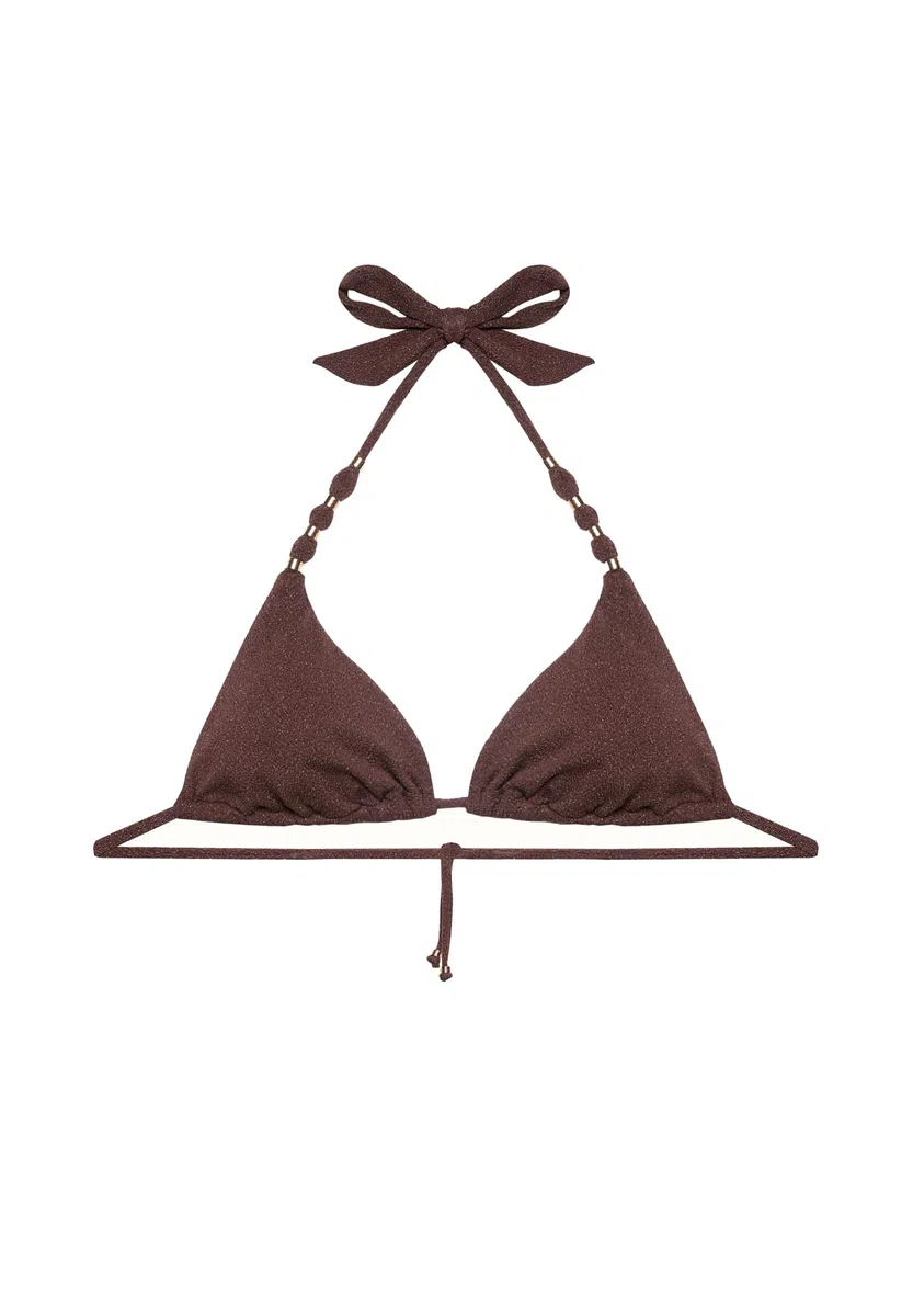 YAMAMAY - Bikini Parte Alta a Triangolo Senza Ferretto, Imbottitura Removibile, Donna, Soraya, Verde Salvia, monocromo