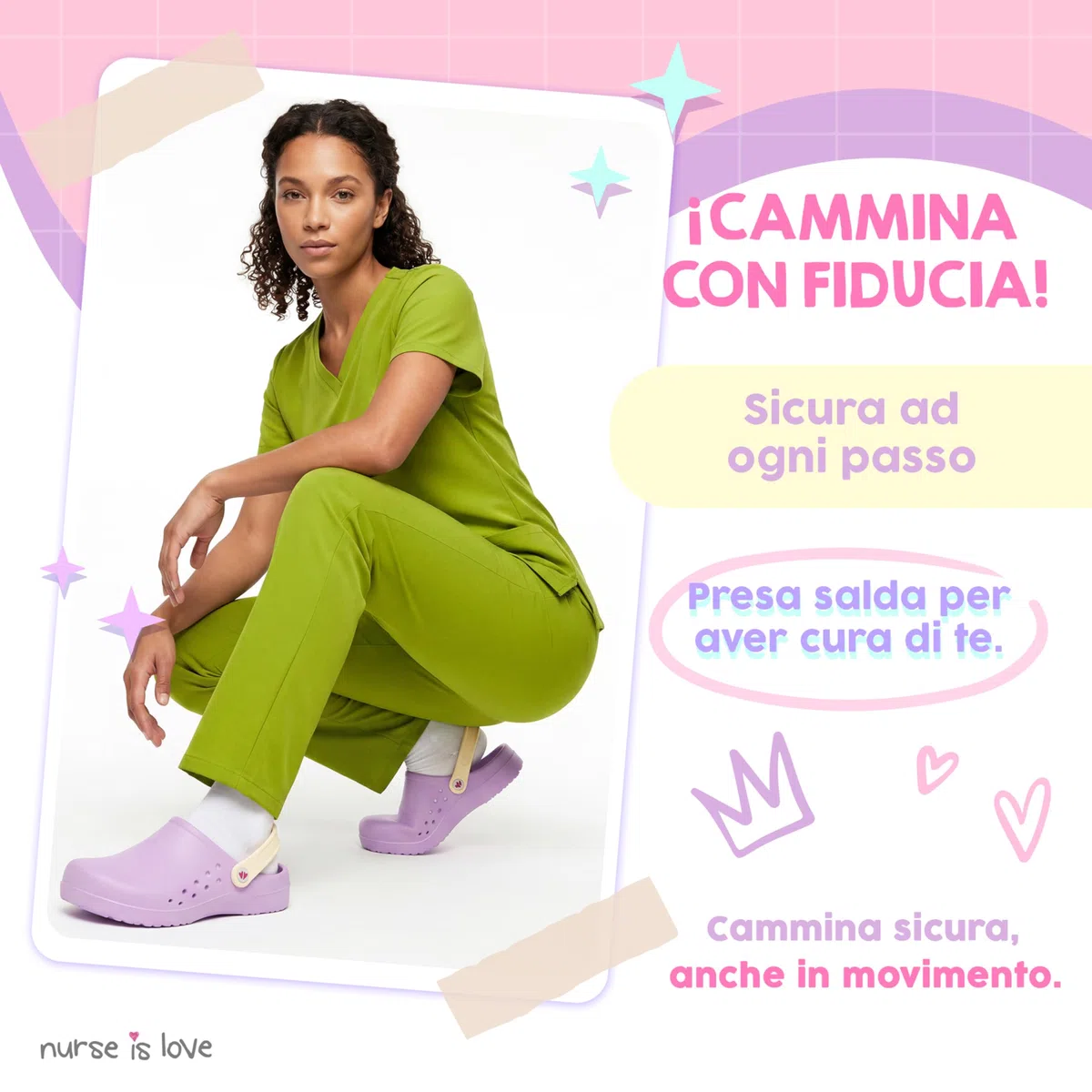 Nurse is Love Sabots Femme - Sabots Eva Légers, Chaussures Casual Mode | Cadeau Original pour Elle | Design Amusant - PT IT