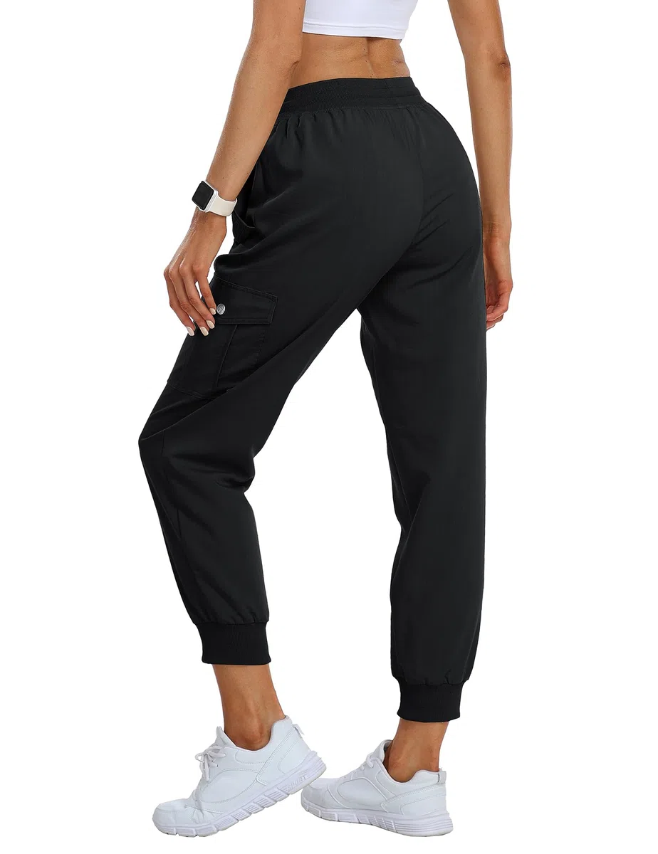 JINSHI Pantaloni Cargo Donna Leggeri Jogging Pantaloni Traspiranti Sport Casual Escursionismo Campeggio Trekking Pantaloni con Muti-Tasche