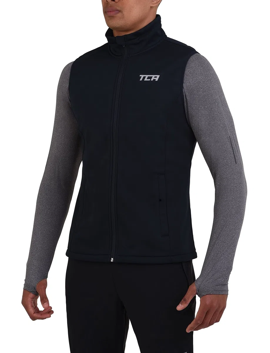 TCA Gilet da Ciclismo da Uomo Leggerissimo e Antivento, con Tasche con Zip