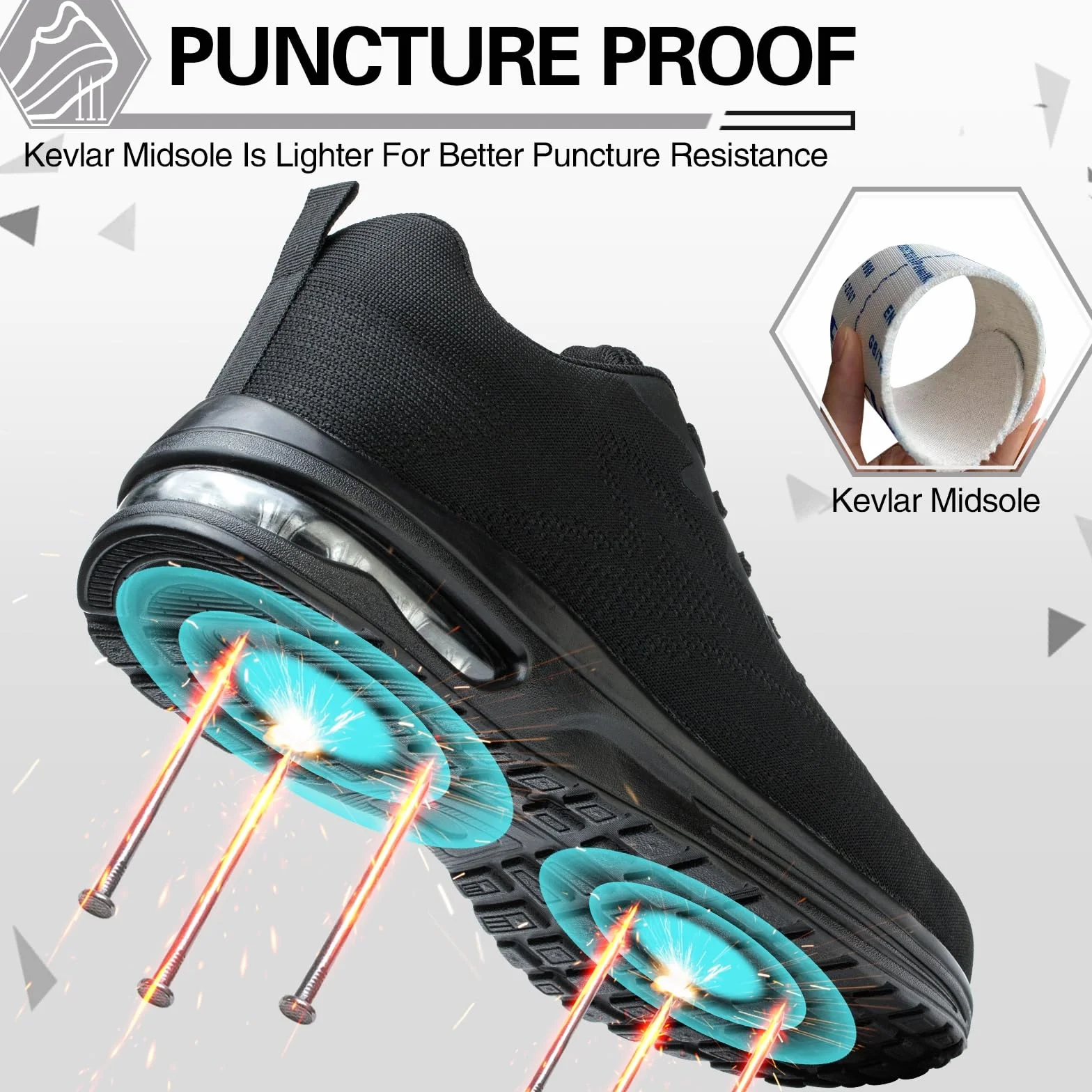 Scarpe Antinfortunistiche Uomo Donna Leggere Scarpe da Lavoro con Punta in Acciaio Leggere Traspiranti Scarpe Sicurezza Comode