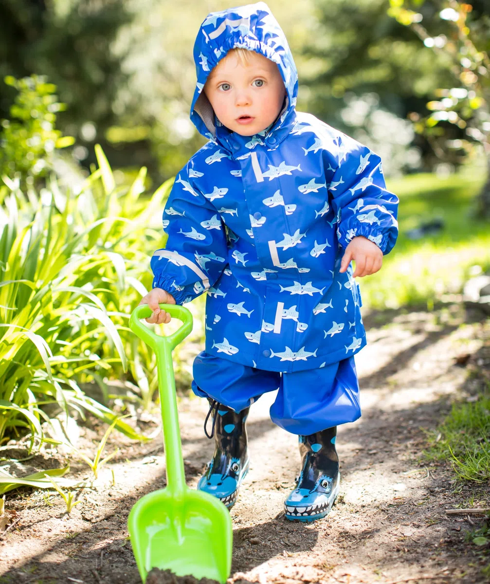 Playshoes Regen-set Hai Allover Capo d'abbigliamento Unisex - Bambini e ragazzi (Pacco da 1)