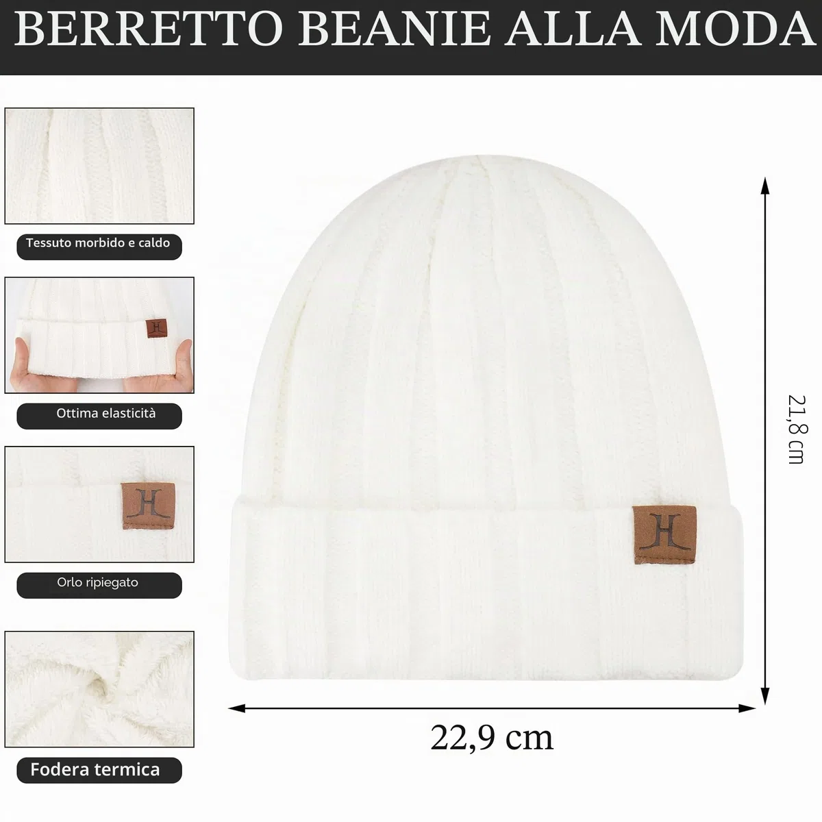 Bequemer Laden Donna Inverno Caldo Knit Beanie Cappello Touchscreen Guanti Lungo Sciarpa Set con Fleece Foderato Teschio Caps Collo Sciarpe