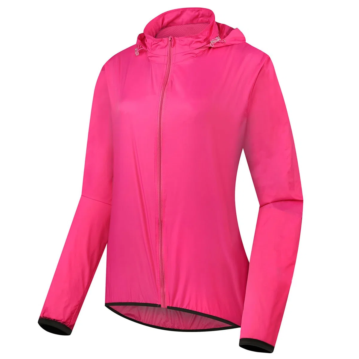 Giacche Donna Antivento - Giubbino Impermeabile Leggero Sportivo per Ciclismo Running Moto Richiudibile Modello, Rose Red-XL