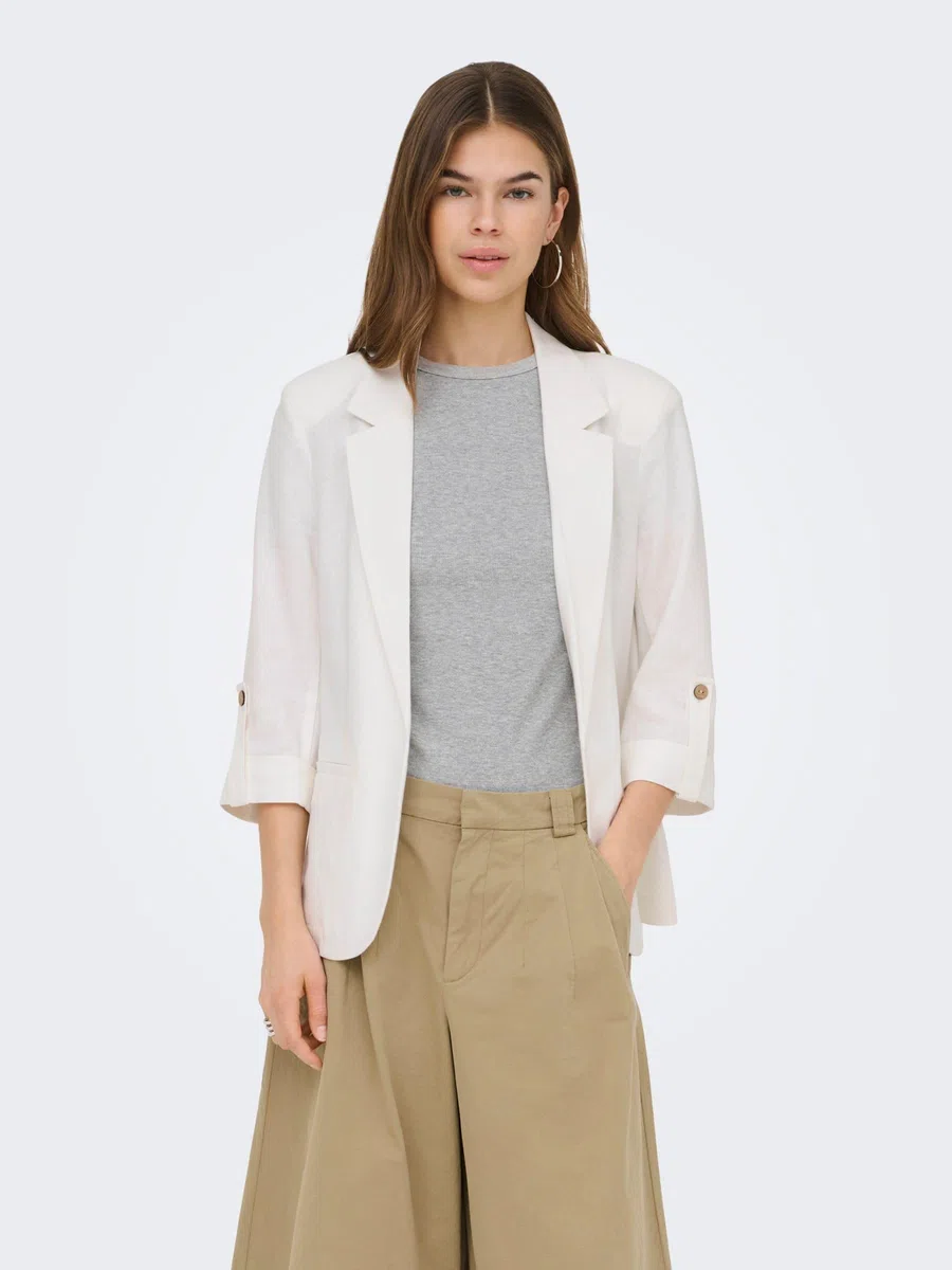 ONLY Onlgoa 3/4 Unline Linen Bl Blazer CC TLR Onlgoa 3/4 Unline Linen Bl Blazer CC TLR Donna (Pacco da 1)