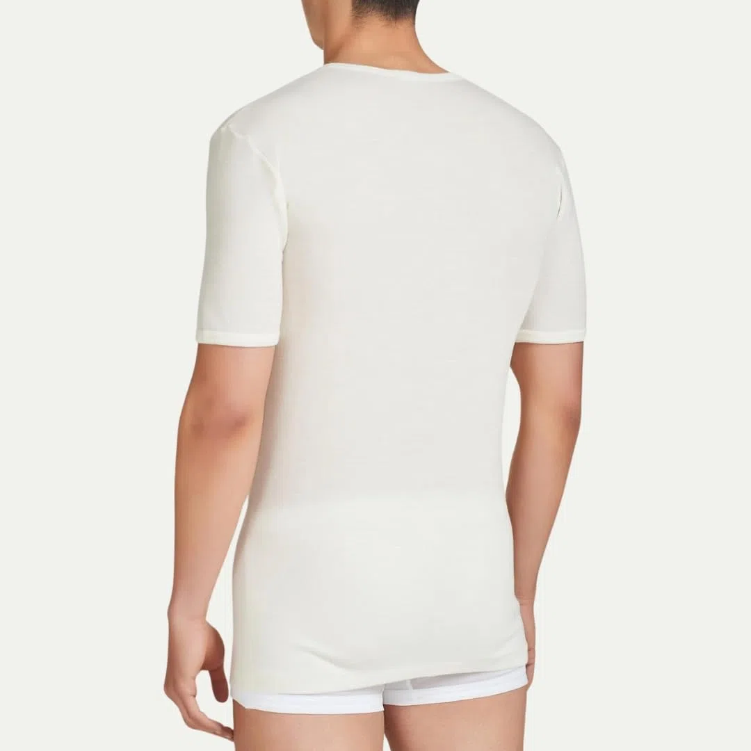 Irge - Maglie Intime Uomo Lana e Cotone (Pacco da 3) Girocollo e Scollo V Lana Fuori e Cotone sulla Pelle per L'Autunno e l'inverno