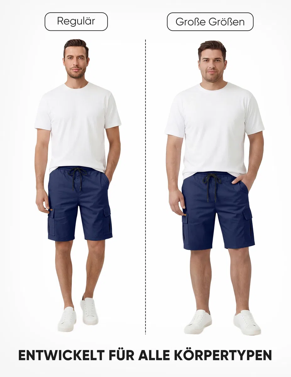 JMIERR Pantaloncini Uomo Sportivi Estivi Cotone Casual con Tasche