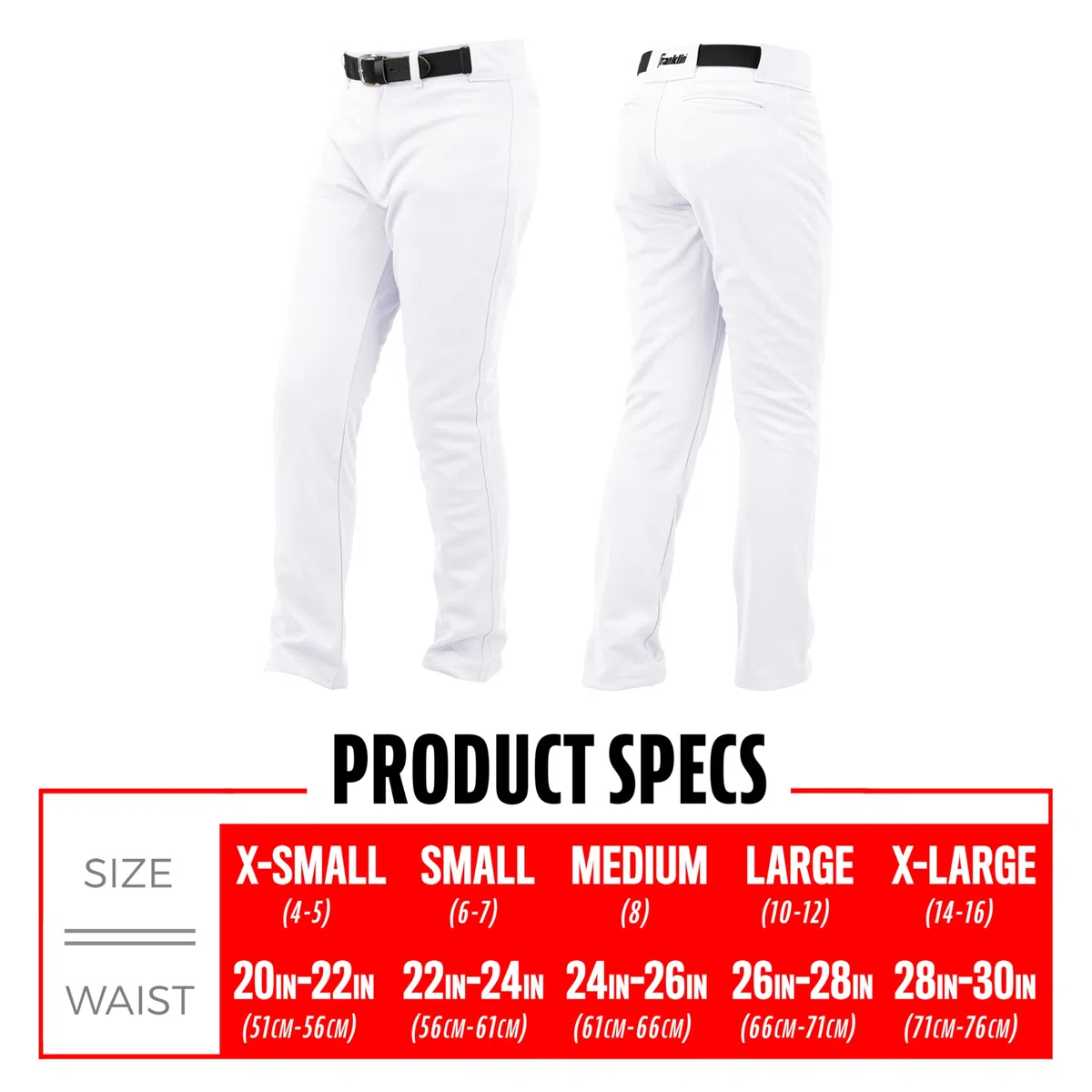Franklin Sports - Classic Knicker, Pantaloni Softball Alti al Ginocchio Unisex - Bambini e Ragazzi