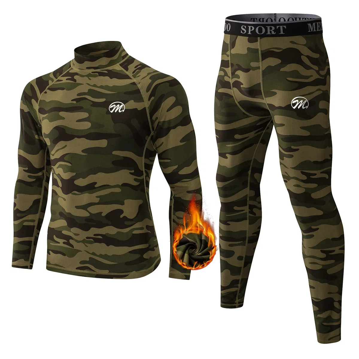 Set Biancheria Intima Termica per Uomo, Maglia e Pantaloni Termici Sport Calcio Corsa Abbigliamento Intimo Termico Uomo Sci con Funzione Palestra Ciclismo Running
