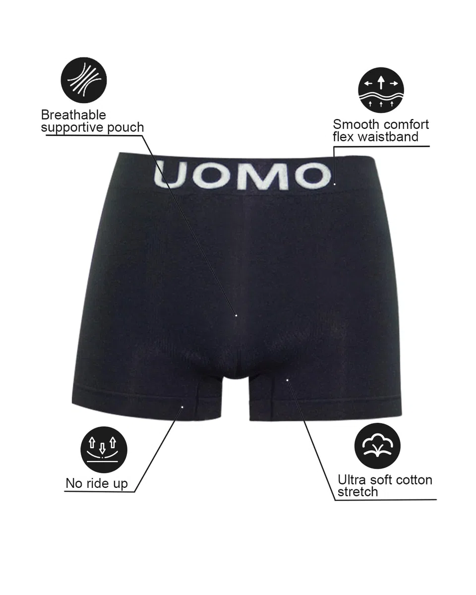 Channo Boxer da Uomo in Nylon Senza Cuciture, Morbidi, Elastici e Comodi - Collezione Uomo