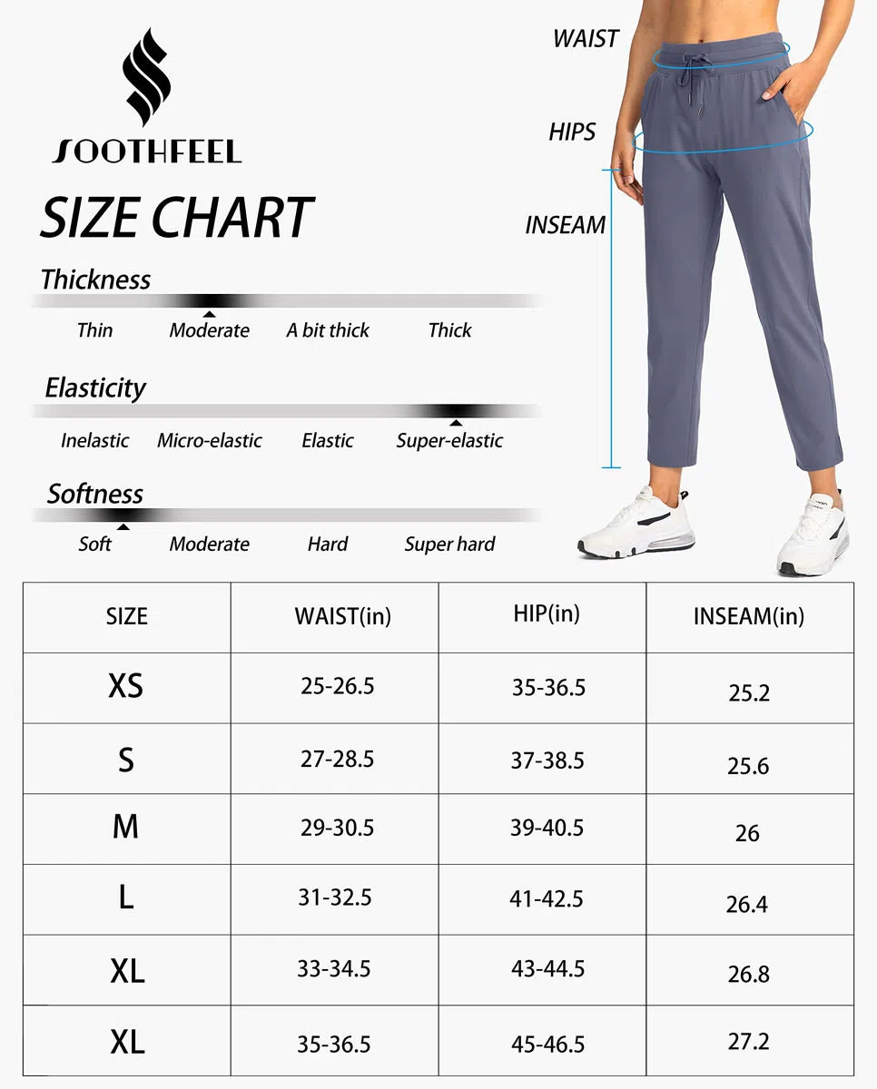 Soothfeel Pantaloni da golf donna con 5 tasche