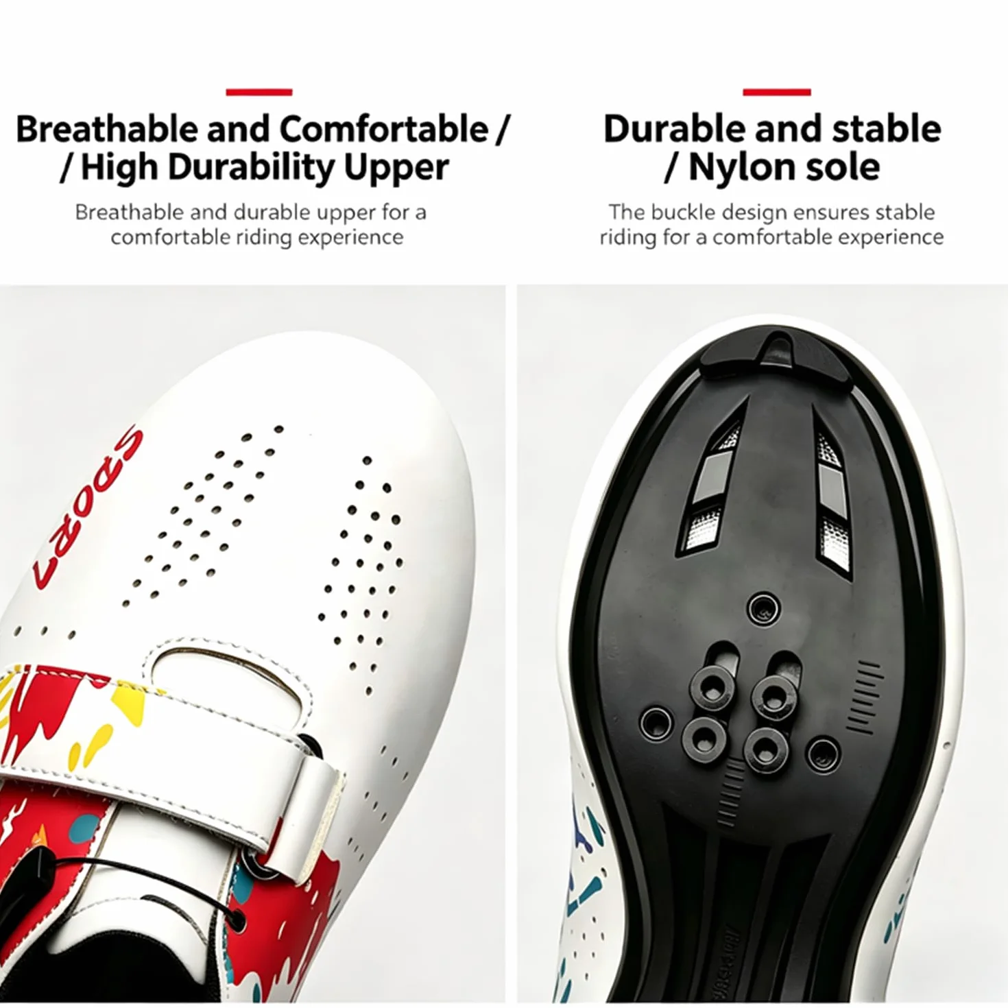 Scarpe Ciclismo Strada Uomo, Scarpe da Ciclismo da Unisex, MTBScarpe da Bicicletta, compatibili con Pedale SPD-SL e Installazione Compatibile SPD/Look KEO Cleats 36-47