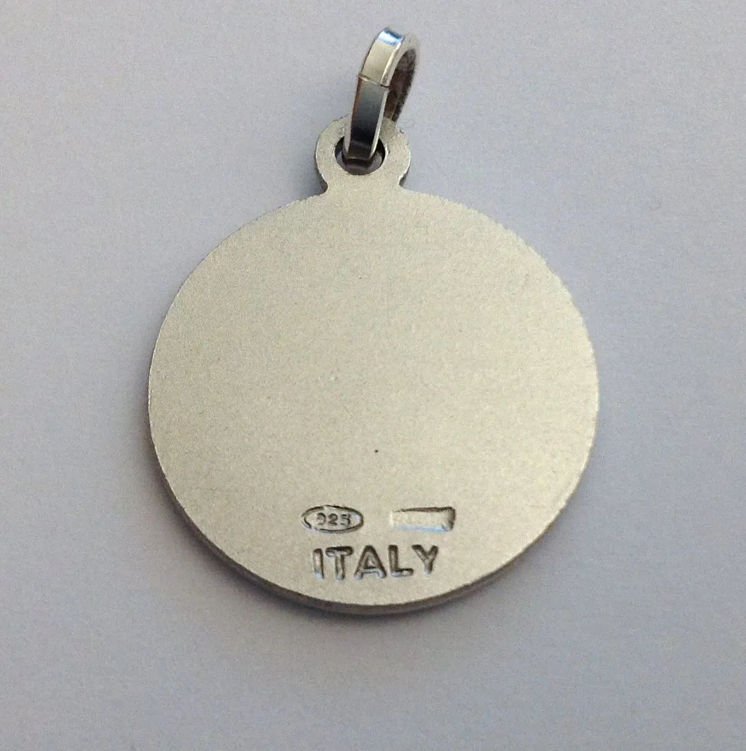 I G J Medaglia di San Francesco D'Assisi Massiccio 925 millesimi - Patrono d'Italia e D'Europa