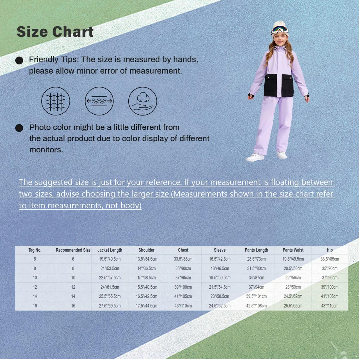 CHICTRY Tuta da Sci Bambina Unisex Completo da Neve Giacca con Cappuccio Rimovibile e Pantaloni Cappotto Caldo Adatto Per Sport Invernali e Attività Outdoor