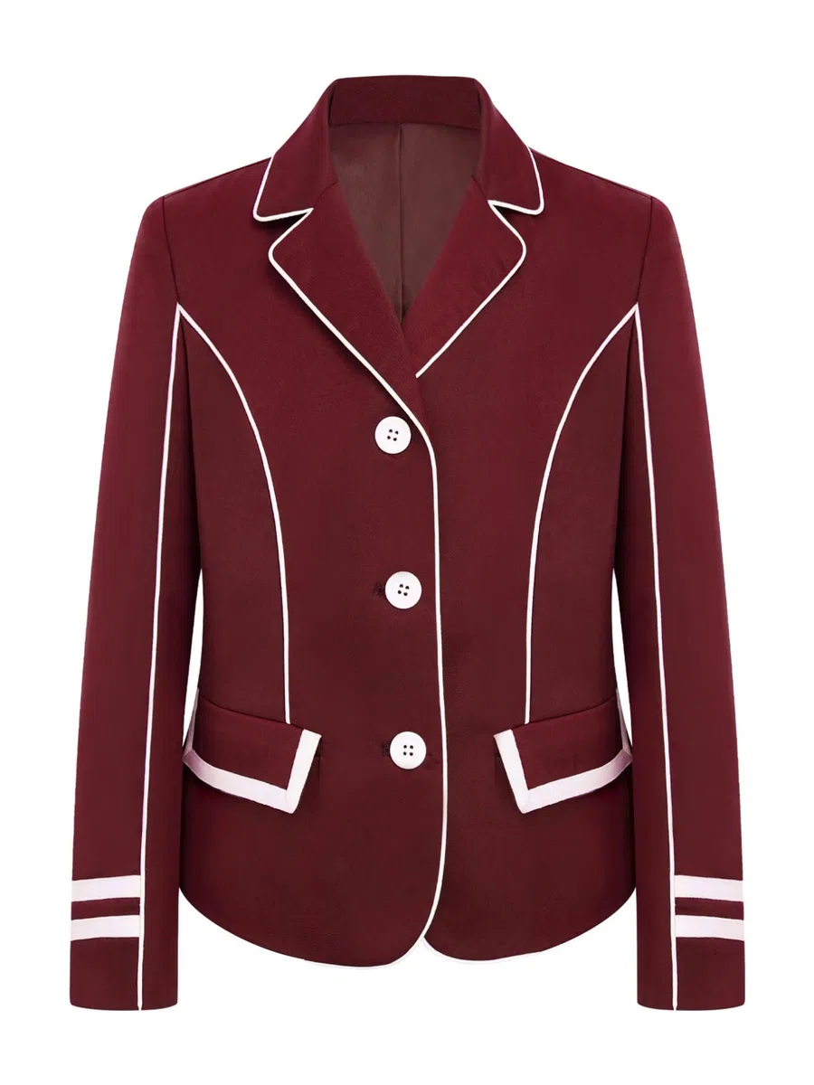 dPois Giacca da Competizione Bambina Giacche da Equitazione Concorso Maniche Lunghe Capispalla da Torneo con Bottoni Blazer Competition Jacket Giacca da Equestre