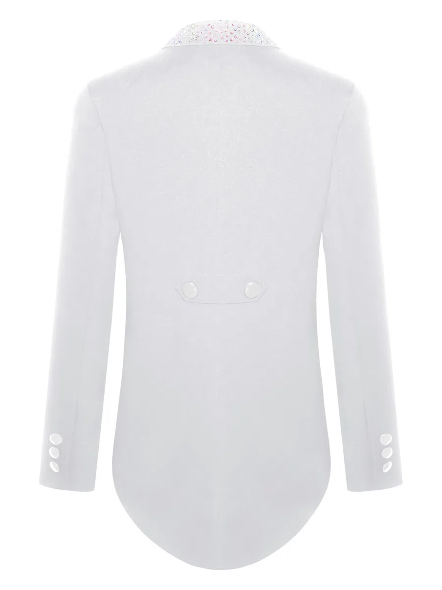 JEATHA Cappotto Elegante per Ragazzo con Strass Blazer Classico Slim Fit Monopetto Giacca Formale da Smoking Tuxedo per Battesimo Compleanno Festa Sera