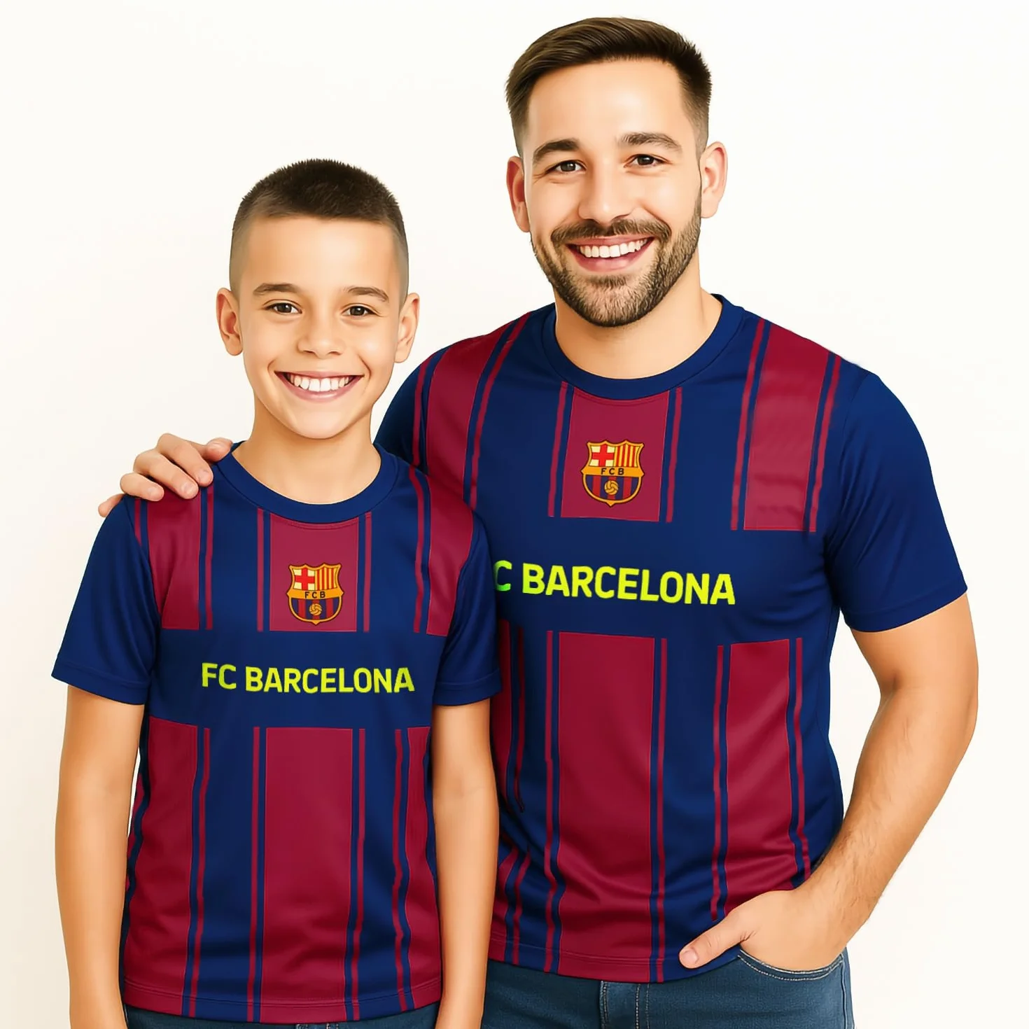 FC Barcelona Maglia Calcio Stagione 2025/26. Replica Stadio Ufficiale per Adulto, Ragazzo e Bambino