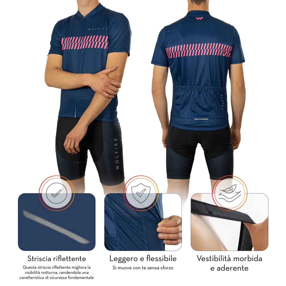 Completo Ciclismo Uomo - Abbigliamento Ciclismo Uomo con 12D Imbottitura in Gel - Maglia Ciclismo Uomo, Pantaloni Ciclismo Uomo, Ciclismo Uomo, Completo Ciclismo Uomo Estivo.…