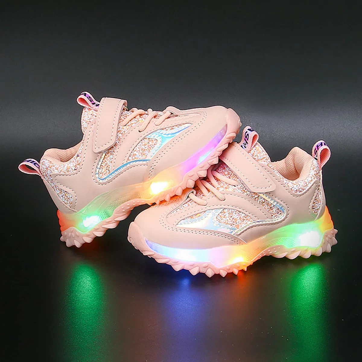 Primavera Autunno Antiscivolo Suola Morbida Del Bambino Del Bambino LED Luci Lampeggianti Scarpe Ragazzi Ragazze Bambini Scarpe Sportive Rag