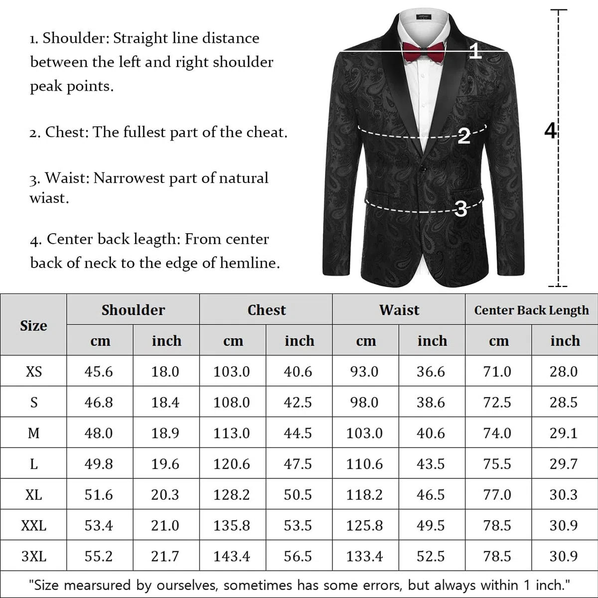 COOFANDY Giacca da uomo Casual Blazer Paisley Retro Jacquard Suit Stampa Floreale Smoking Un Pulsante Cappotti Eleganti Giacca da Cena Chic