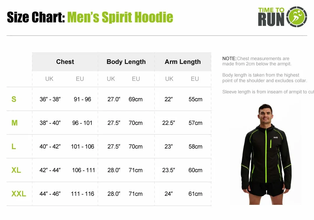 Time To Run Giacca Termica Da Uomo Da Corsa Con Zip e Cappuccio Thermo Running
