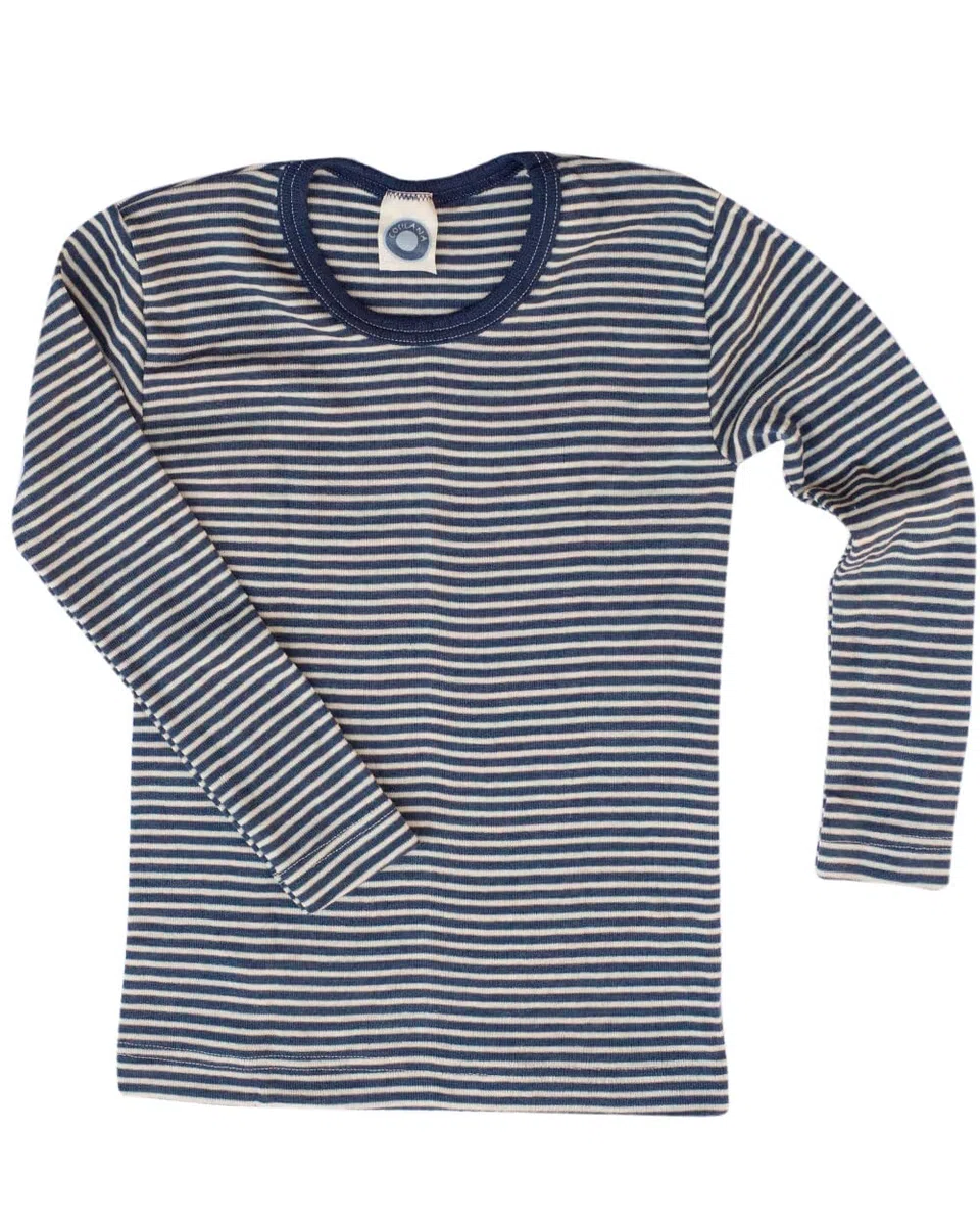Cosilana - Maglia intima per bambini a maniche lunghe, in lana e seta