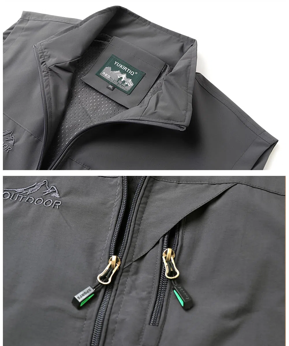 Uomo Gilet Sportivo da Caccia Leggero Gilet da Pesca Asciugatura Rapida Gilet da Lavoro Traspirante Giubbotti Senza Maniche Smanicata da Fotografia