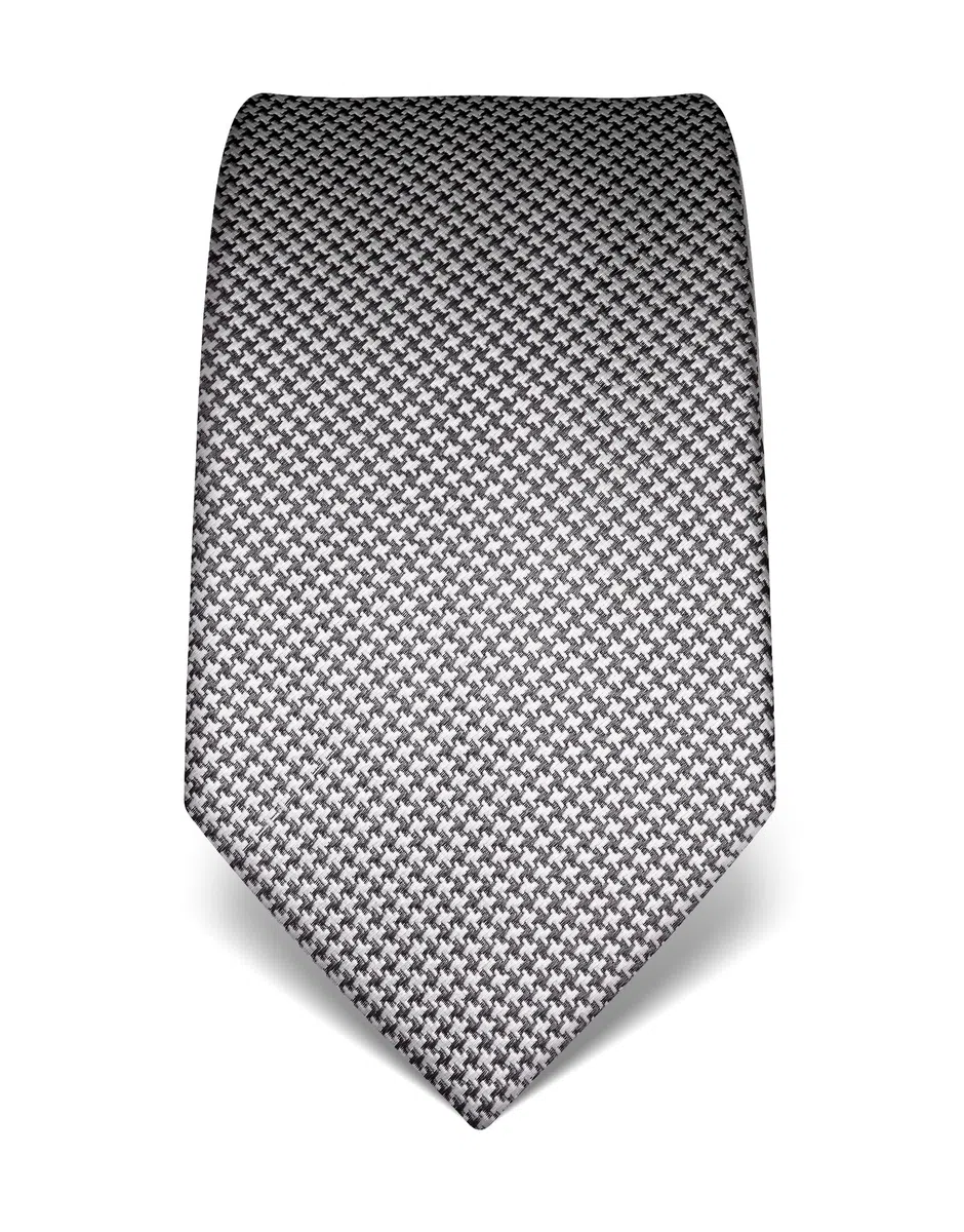 Vincenzo Boretti cravatta elegante classica da uomo, 8 cm x 15 cm, di pura seta di alta qualità, idrorepellente e antisporco, motivo pied-de-poule