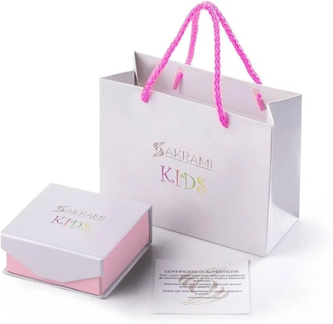 Sakrami Collana con Nome in Argento Kids Collection per bambini Collana in Argento 925 Sterling, con Nome Personalizzabile + Confezione regalo Personalizzata - per compleanno anniversario