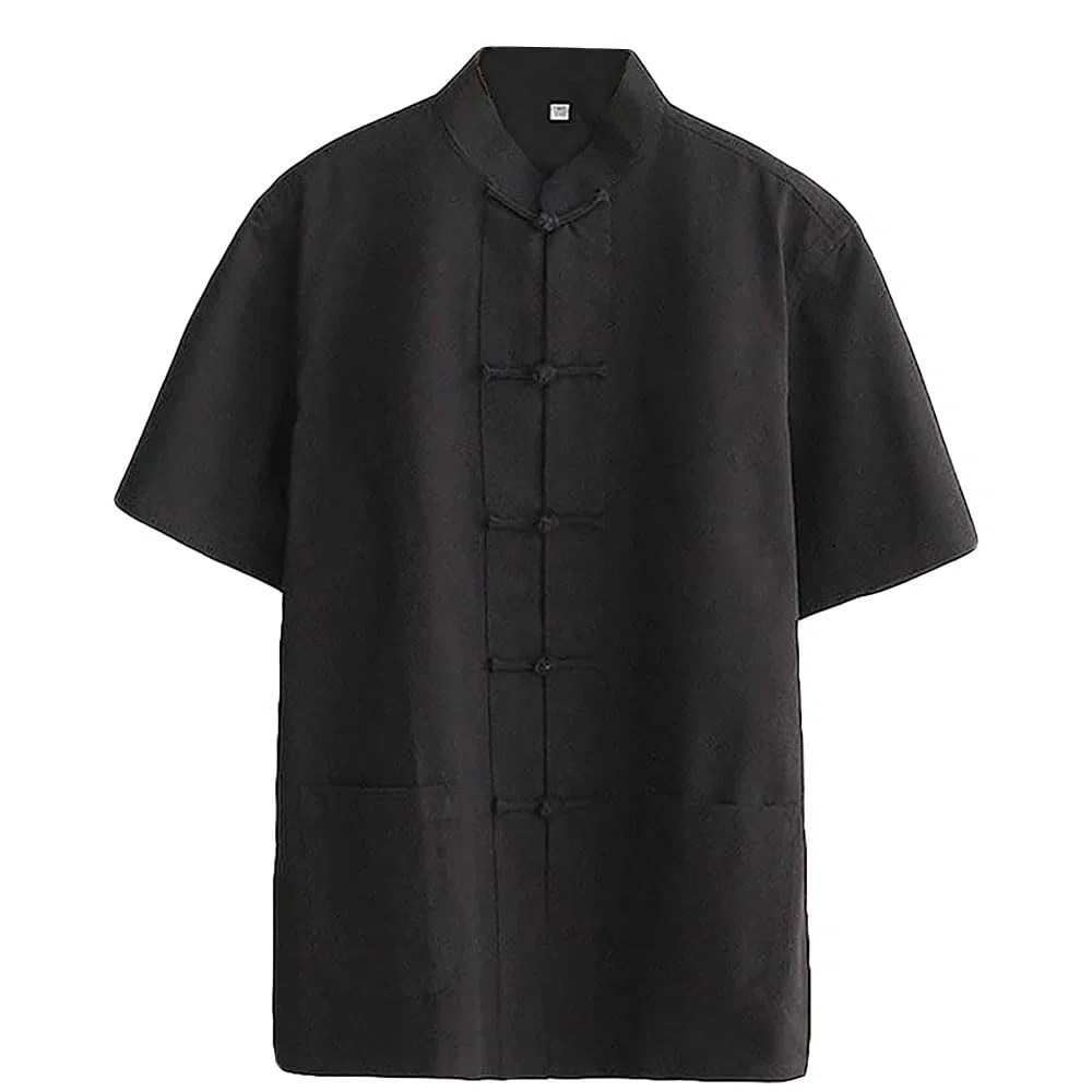G-like Tangzhuang - Camicie da uomo in stile tradizionale Kung Fu Tai Chi outfit, a maniche corte, abbigliamento estivo, da uomo, in cotone