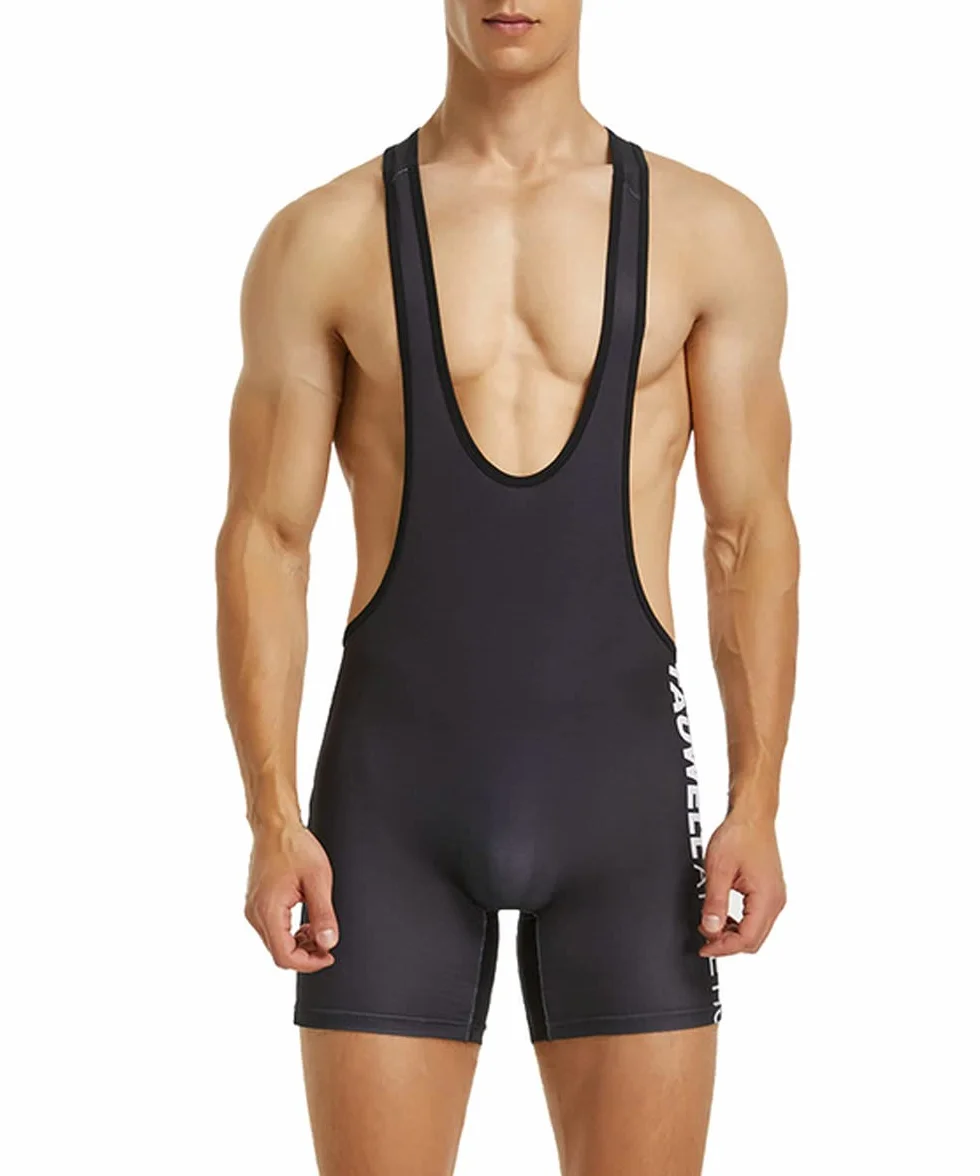 Gilet da Sollevamento Pesi, Body da Wrestling, Tuta Intera Corta per Uomo - Triathlon