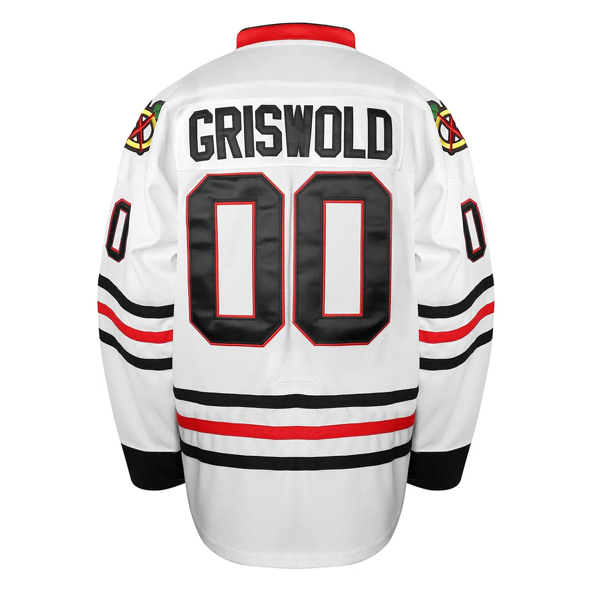 QCBW Clark Griswold #00 X-mas Christrmas Vacation Stitched Movie Hockey Jersey S-XXXL - Bianco - S