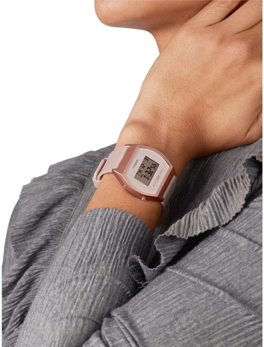Casio - Collection Armbanduhr LW-204-4AEF - Damen Uhr - Spritzfest - Digital - Mit Kunststoffband - Rose