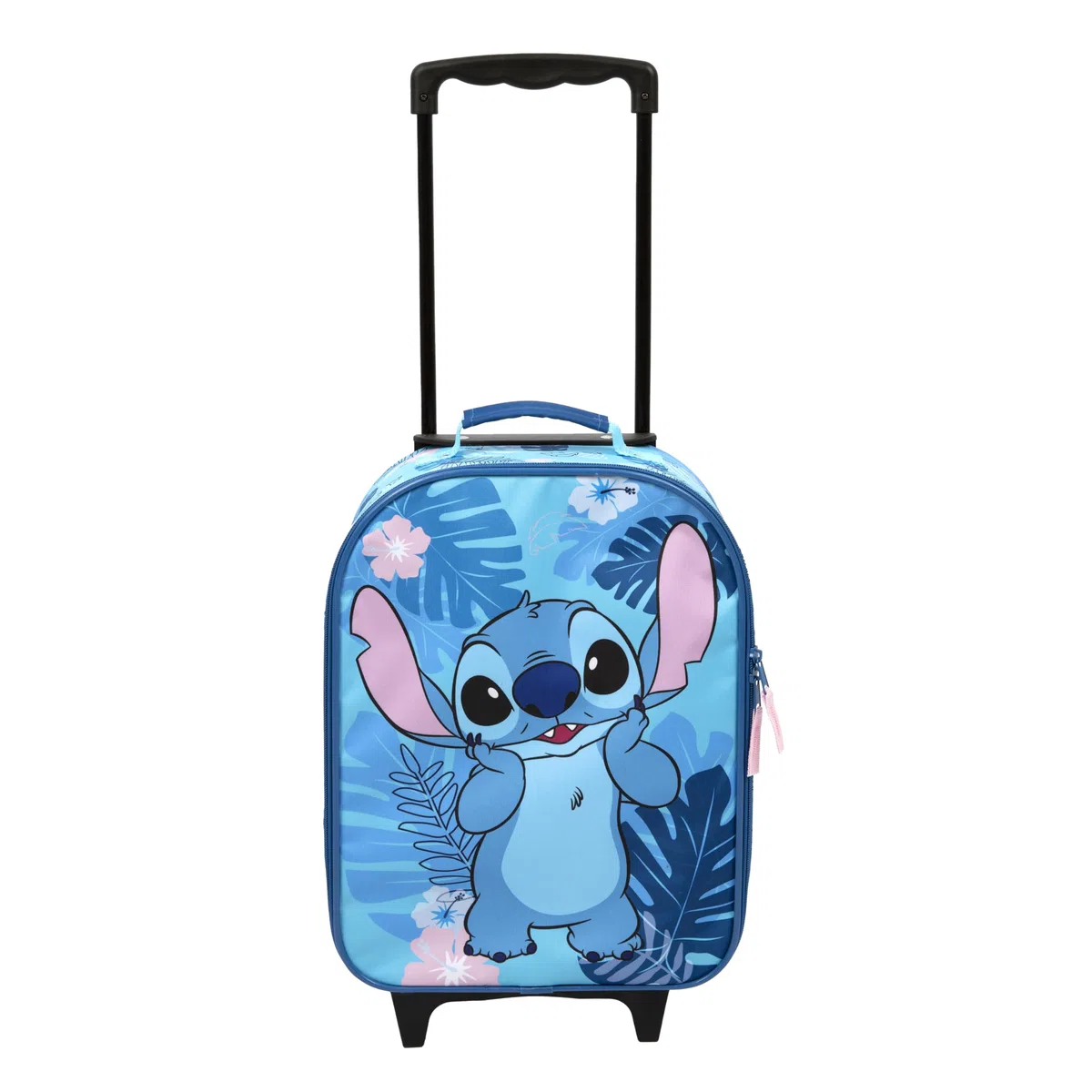 Undercover - Trolley per bambini Stitch - ampio scomparto principale - compagno di viaggio ideale - asta telescopica regolabile e fissabile