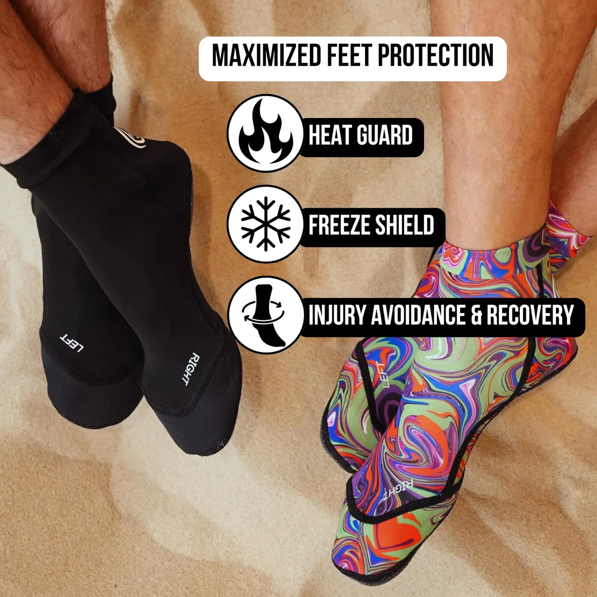 Beachsocks - Calzini da spiaggia dal design professionale per sport in spiaggia - beach volley, calcio, tennis