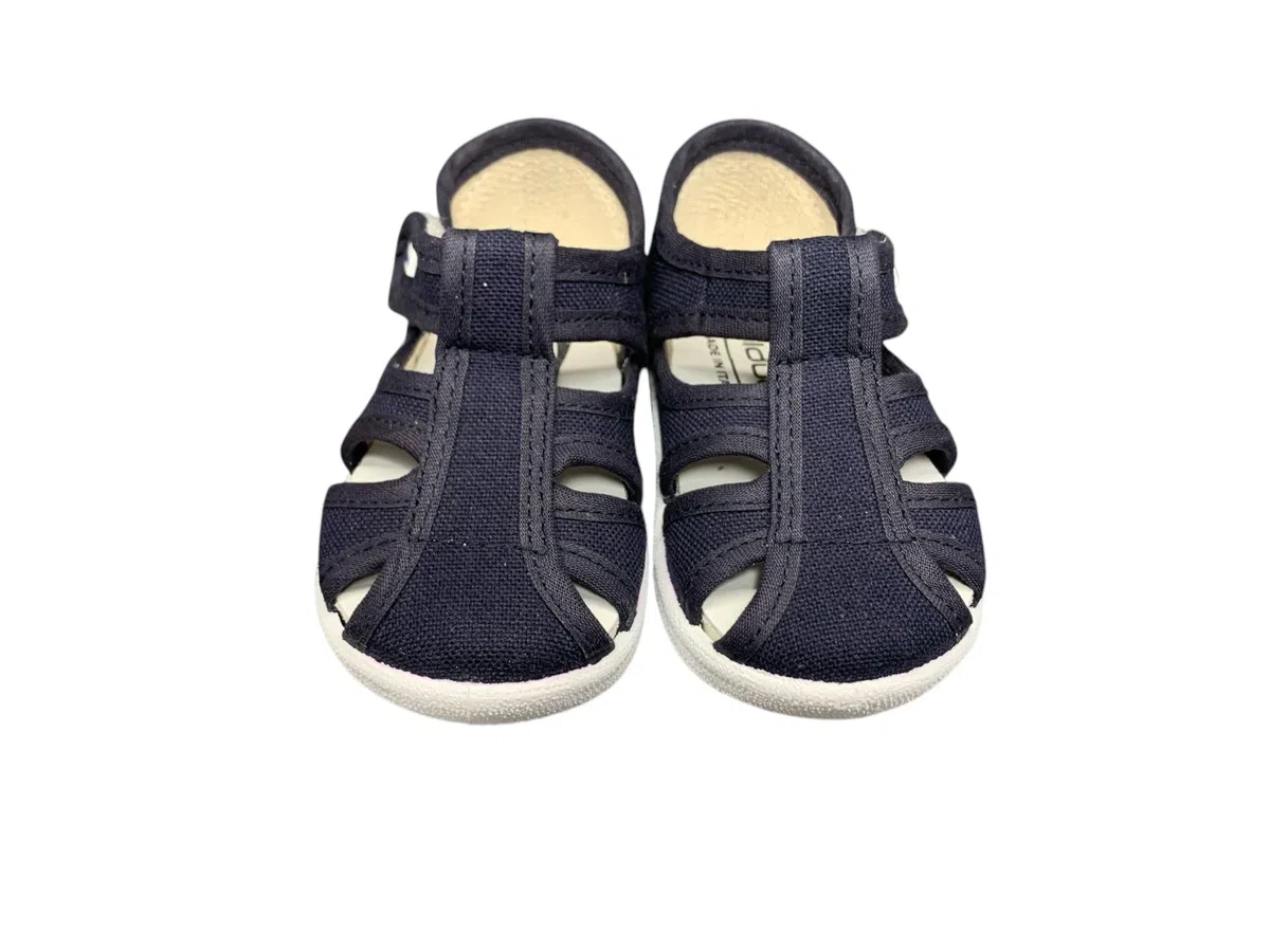 Balducci Scarpe Primi Passi in Tela, Sandalo con Chiusura a Strappo, Plantare Anatomico.NUMERI DAL 19 AL 26