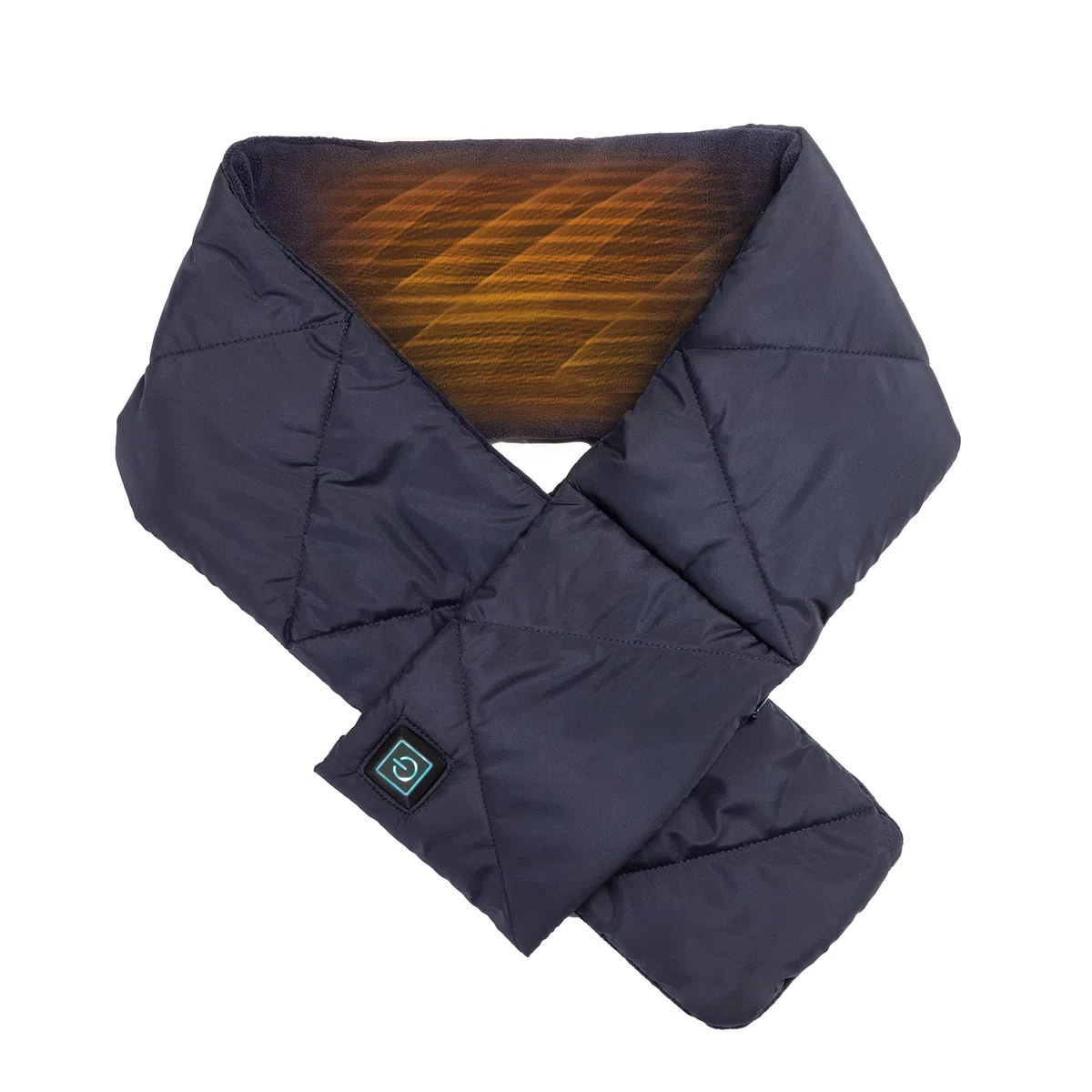 Imetec Heat On The Go Puffer Scarf - Sciarpa Riscaldante Cordless 3 Temperature, Blu - Calore Extra per Collo e Cervicale, Senza Fili Ricaricabile con Powerbank (non incluso)