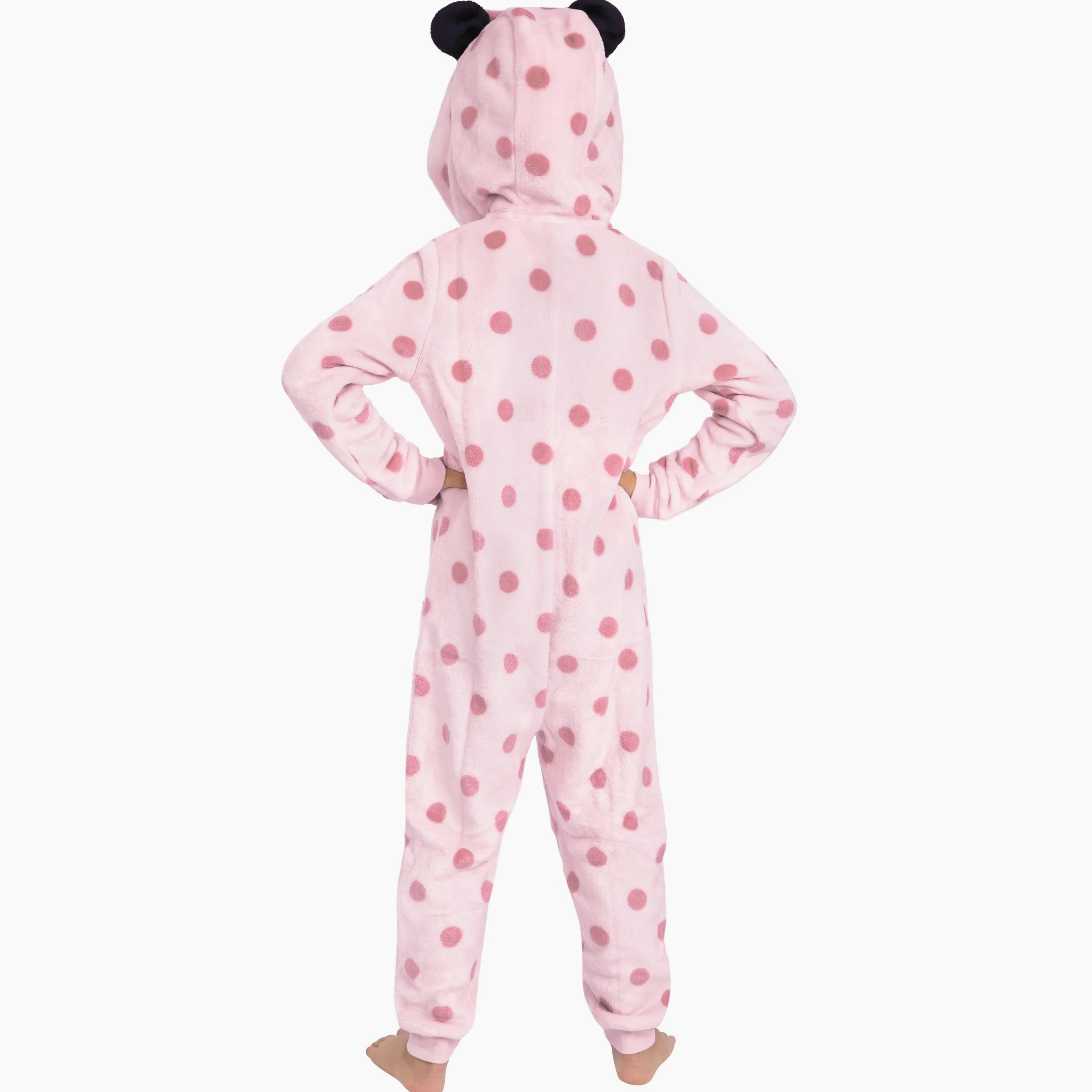 Disney Pigiama Intero Minnie Mouse, Pigiama Bambina Pile, Pigiama Inter Topolina con Orecchie 3D
