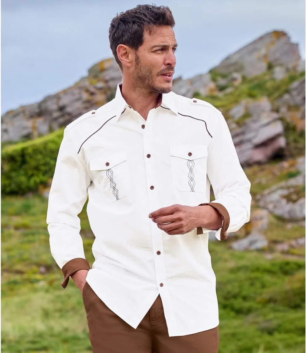 ATLAS FOR MEN - Camicia da Uomo - Manica Lunga - Disponibile nelle Taglie Grandi da M a 5XL