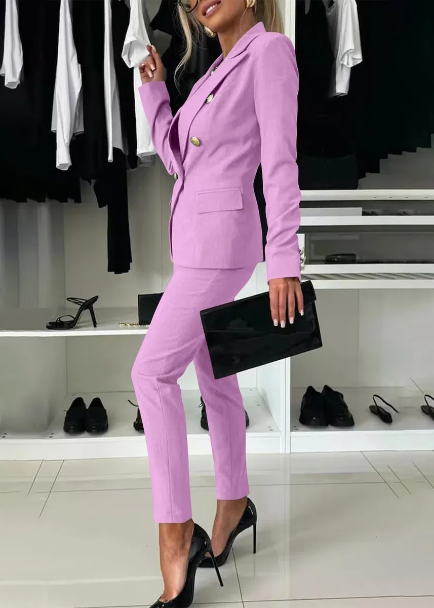 shownicer Tailleur Donna Completo Pantalone Curvy Completo Pantaloni e Giacca Tuta Due Pezzi Ufficio e Lavoro Revers Blazer Tuta Slim Fit Complete Business
