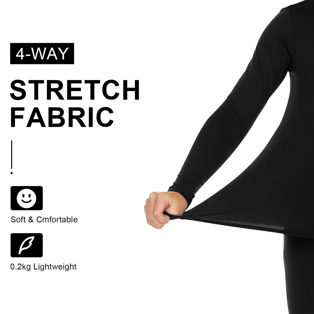 Set di biancheria intima termica per bambini, foderato in feltro, caldo per l'inverno, per ragazze e ragazzi, con top e leggings per sci, ciclismo e corsa e calcio