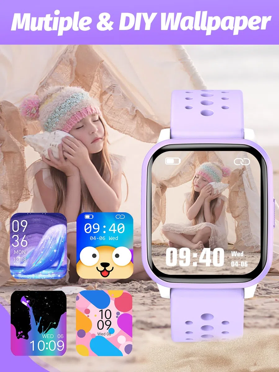 Butele Bambini Smart Watch,Smart Watch per Bambini Watch Regali per 4-16 anni con modalità Sleep Multiple Modalità Sportive Pedometro Regalo di Compleanno per Ragazzi Ragazze