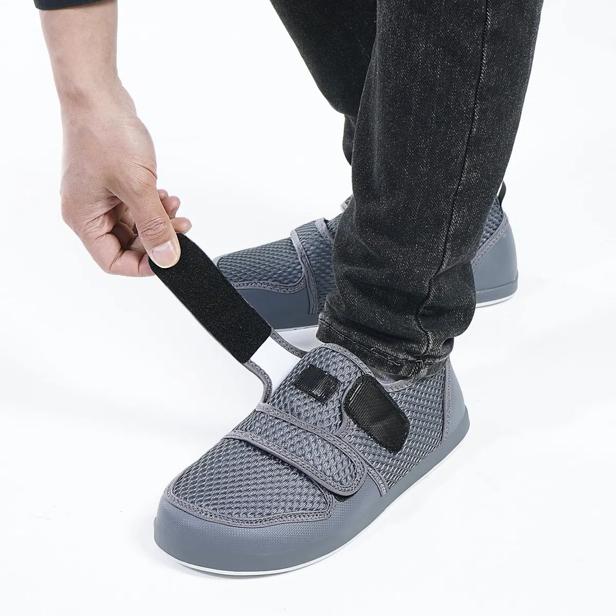 Hsyooes Scarpa Ortopedica Donna Scarpe Diabetiche Uomo Pantofole Ortopediche Regolabili Pantofole Camminata Anziani Strappo Traspirante